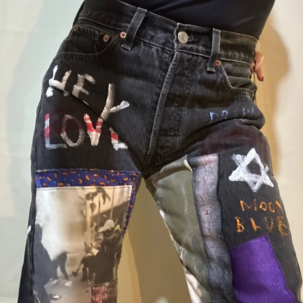 Guernika Levi’s 501 Hand-Painted Jeans Reworked Art Denim Collectible 29x34 RARE - Picture 12 of 16